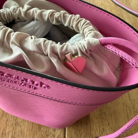 Kate Spade Bright Peony Top Handle Crossbody Bucket Bag - Picture 6 of 8